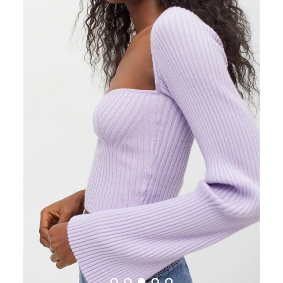 UO Juliet Portrait Sweater size M purple - Picture 3 of 5